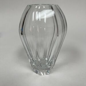 Moser Vase Clear Glass Corsica Panels Almost 6" High